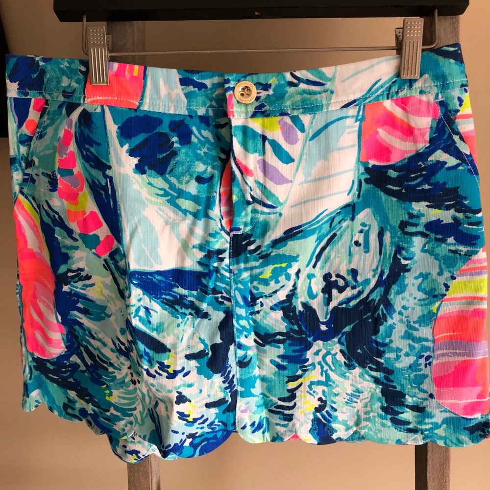 EUC Lilly Pulitzer Skort in Hey Bay Bay- sz 8